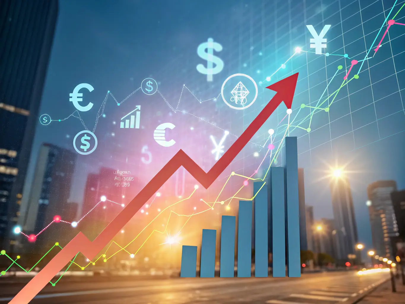 A visual representation of a financial plan, showing growth charts and key milestones, illustrating the benefits of strategic financial planning.